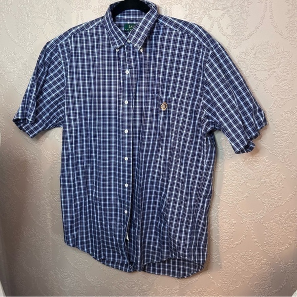 Lauren Ralph Lauren Button down short sleeve 100% cotton M great condition